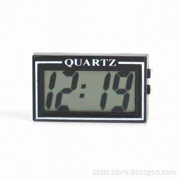 Car Quartz Clock, Made of Wood and Plastic